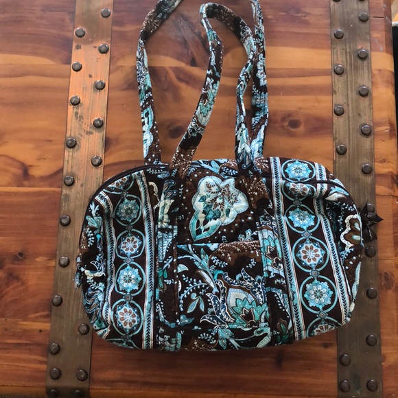 Retired Vera Bradley Java Blue pattern bag - Picture 1 of 3